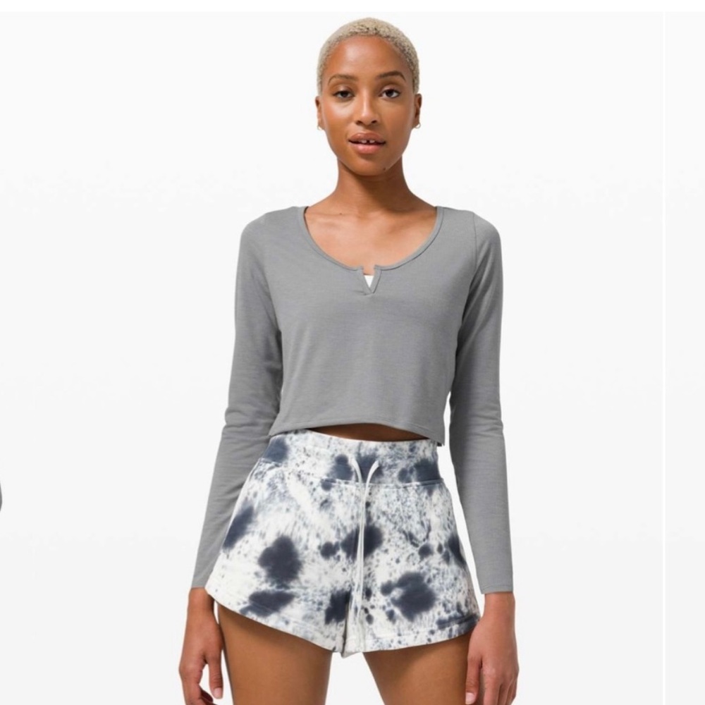 Lululemon Cropped Henley Long Sleeve
